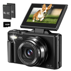 4K Digital Camera for Photography with 64MP, 3 Inch 180° Flip Screen
