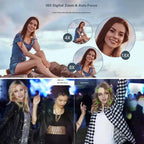 4K Digital Camera for Photography with 64MP, 3 Inch 180° Flip Screen
