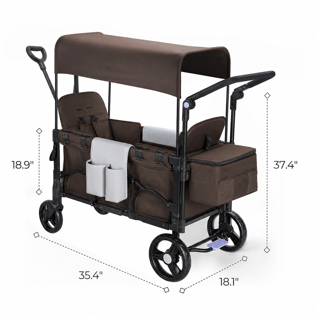 Stroller Wagon for Kids – 2-Seater All-Terrain Baby Wagon