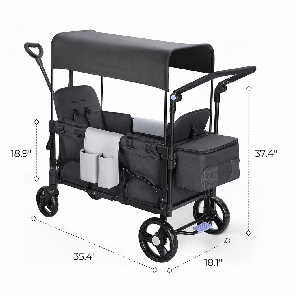 Stroller Wagon for Kids – 2-Seater All-Terrain Baby Wagon